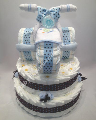 Male Baby Shower Gifts
 Tricycle Diaper Cake Base