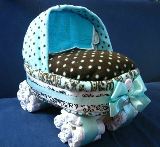 Male Baby Shower Gifts
 DIY Baby Shower Gift Diaper Bassinet