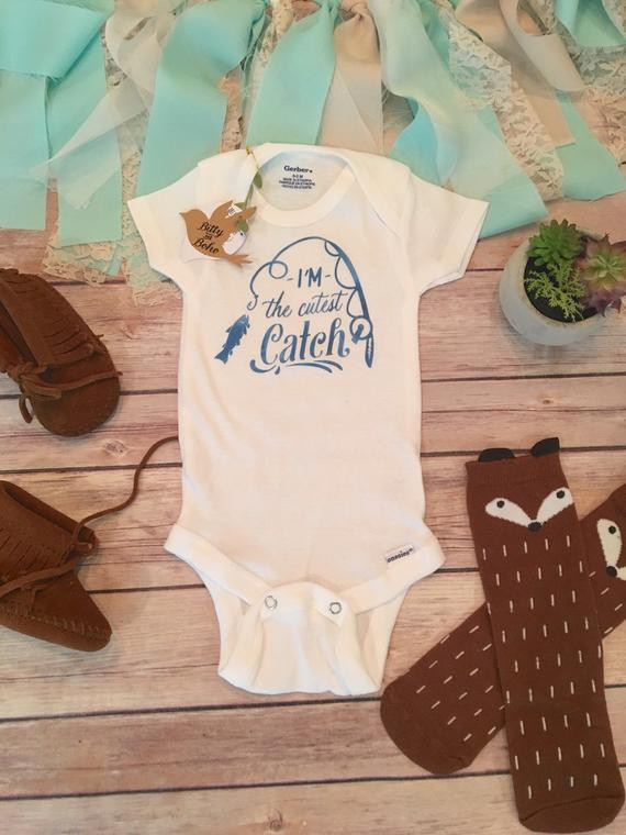 Male Baby Shower Gifts
 Fishing esie Baby Shower Gift Baby Boy Clothes by