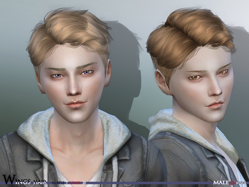 Male Hairstyles Sims 4
 wingssims WINGS Sims4 Hair TOS0713 MALE V 2
