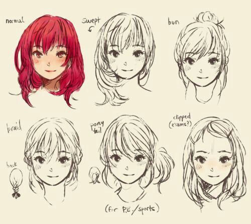 Manga Hairstyles Female
 Female manga anime hairstyles