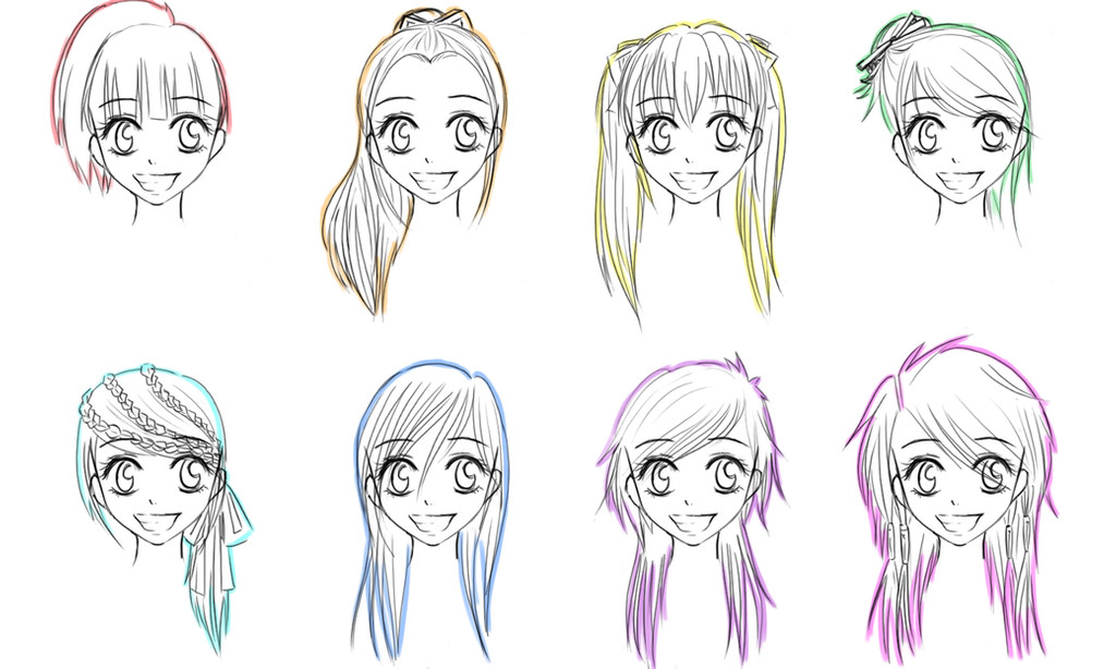 Manga Hairstyles Female
 long anime hairstyles