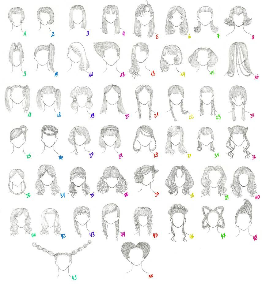 Manga Hairstyles Female
 50 Female Anime Hairstyles by AnaisKalinin on DeviantArt