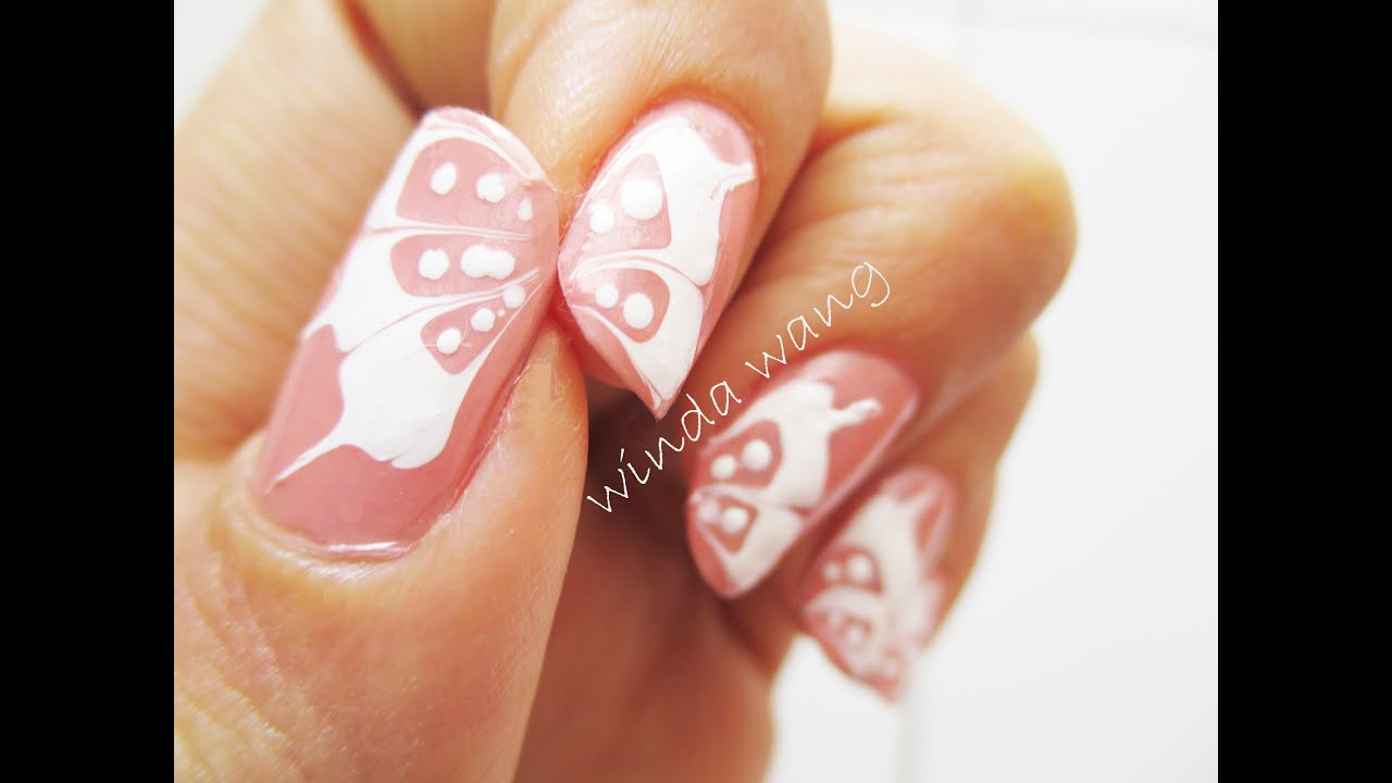 Marble Nail Art Without Water
 Butterfly Water Marble Nail Art Without Water