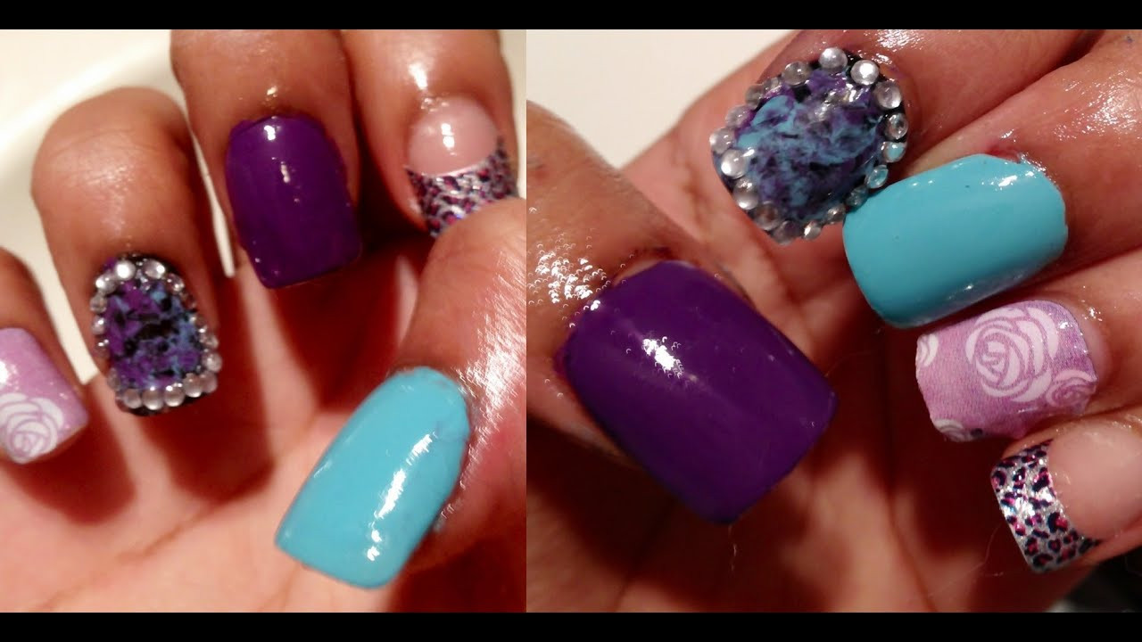 Marble Nail Art Without Water
 Marble Nail Art without Water Nail Tutorial Summer Edition