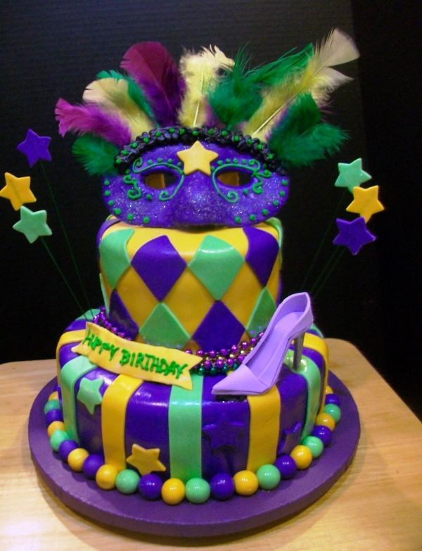 Mardi Gra Birthday Cake
 Mardi Gras Cake Cakespiration Pinterest