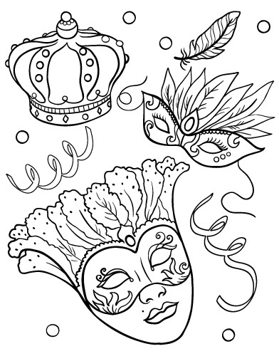 Mardi Gras Coloring Pages Free Printable
 Pin by Shelly Windstorm on Adult Coloring Pages