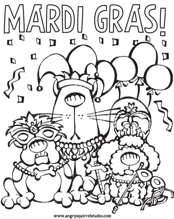 Mardi Gras Coloring Pages Free Printable
 Celebrate MARDI GRAS with this FREE COLORING PAGE from