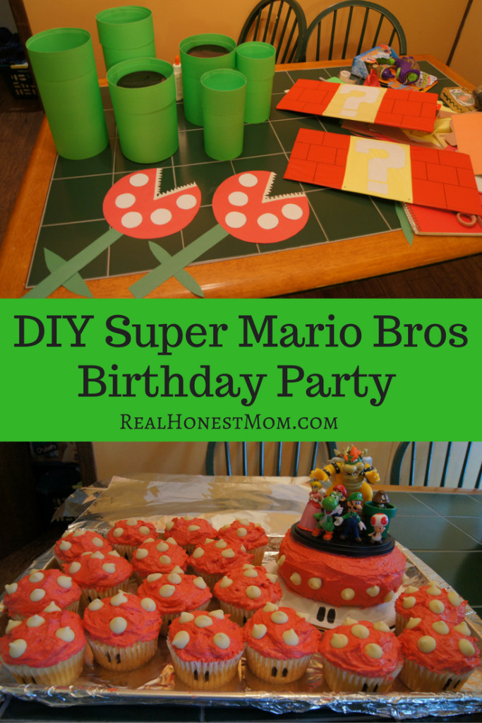 Mario Birthday Decorations
 DIY Super Mario Bros Birthday Party Real Honest Mom