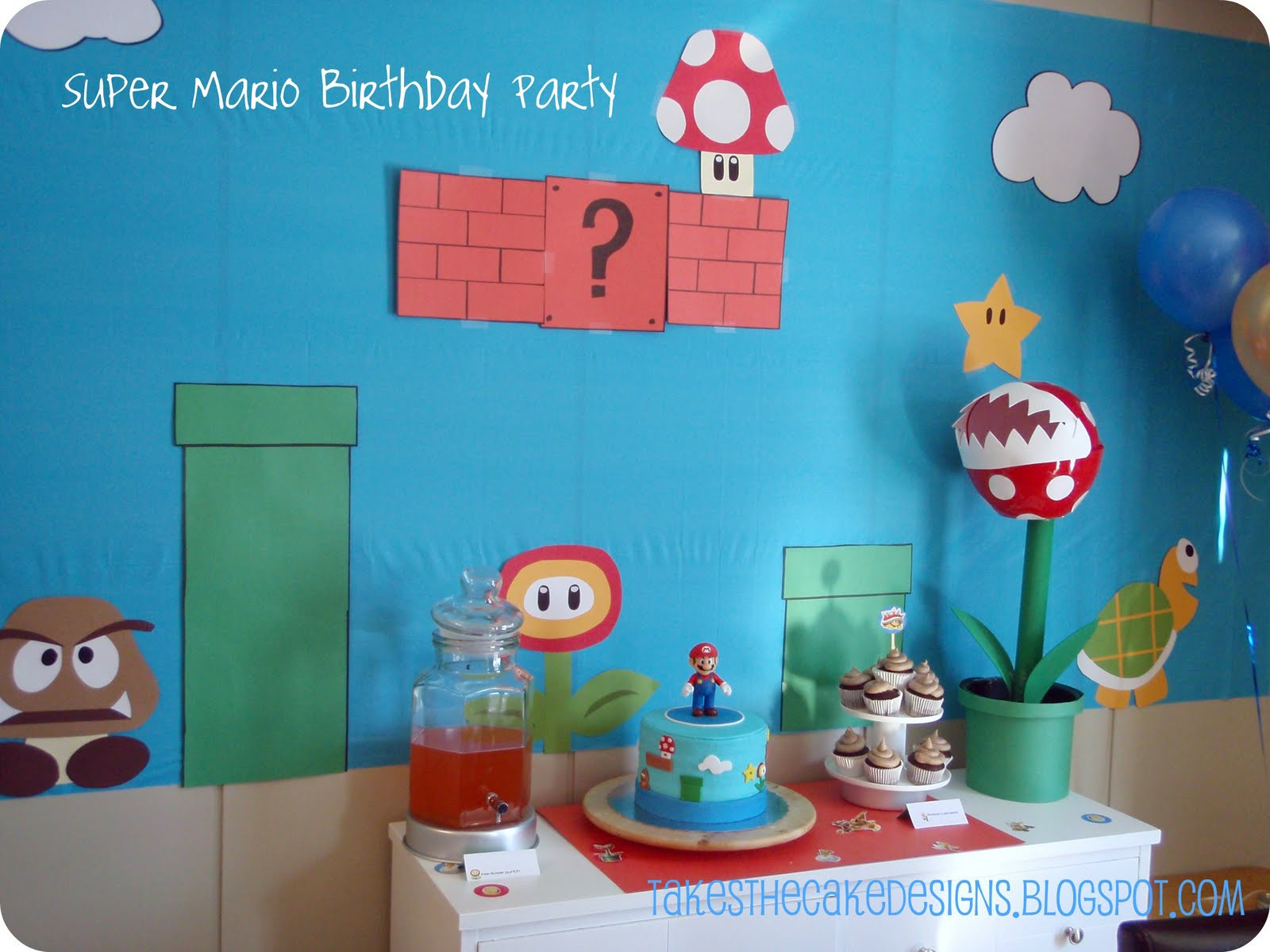 Mario Birthday Decorations
 Takes the Cake Super Mario Birthday