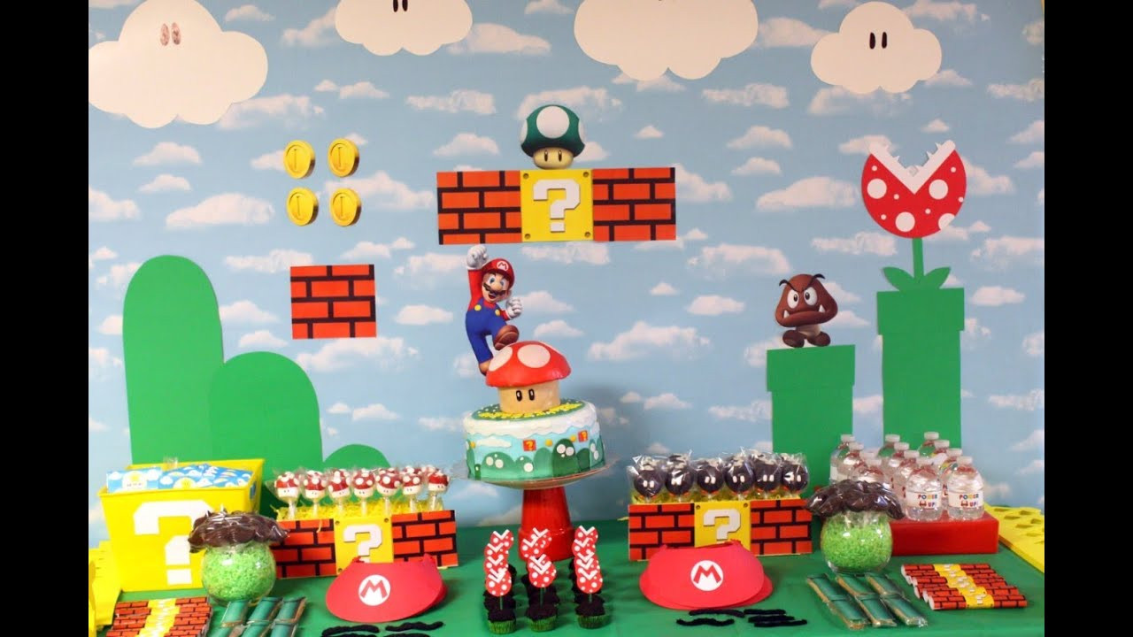 Mario Birthday Decorations
 Mario Birthday Party Decorations and Walk Through Abe s