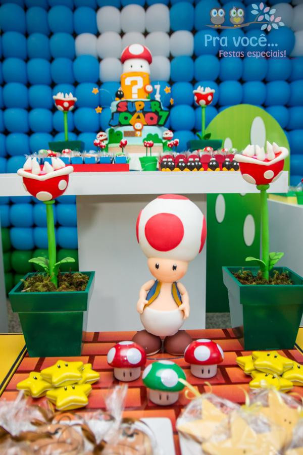 Mario Birthday Decorations
 Kara s Party Ideas Brazilian Super Mario Boy Gaming
