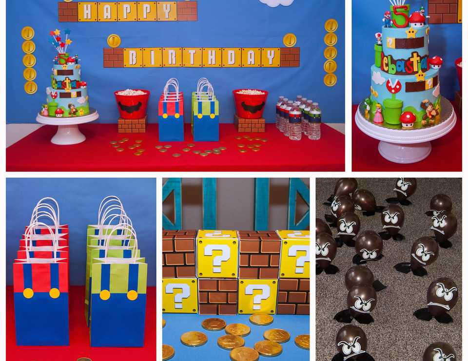 Mario Birthday Decorations
 Super Mario Birthday "Super Mario Bros 5th Birthday