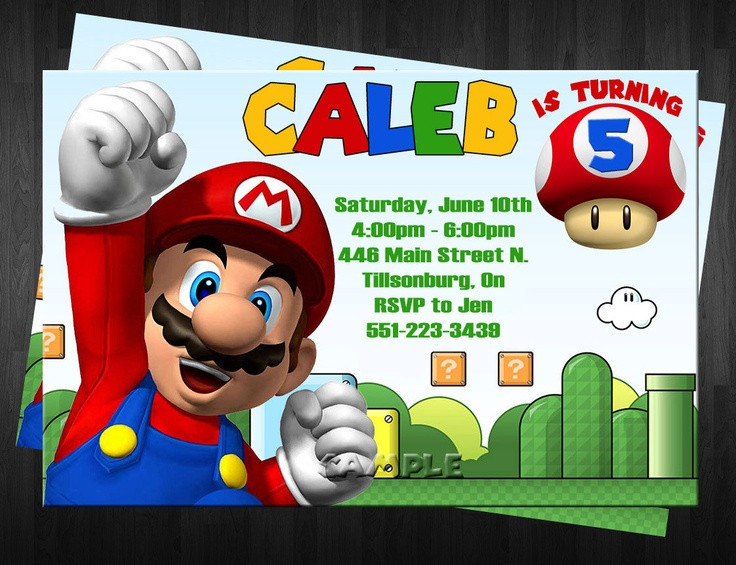 Mario Birthday Invitations
 Super Mario Bros Birthday Invitations – FREE PRINTABLE