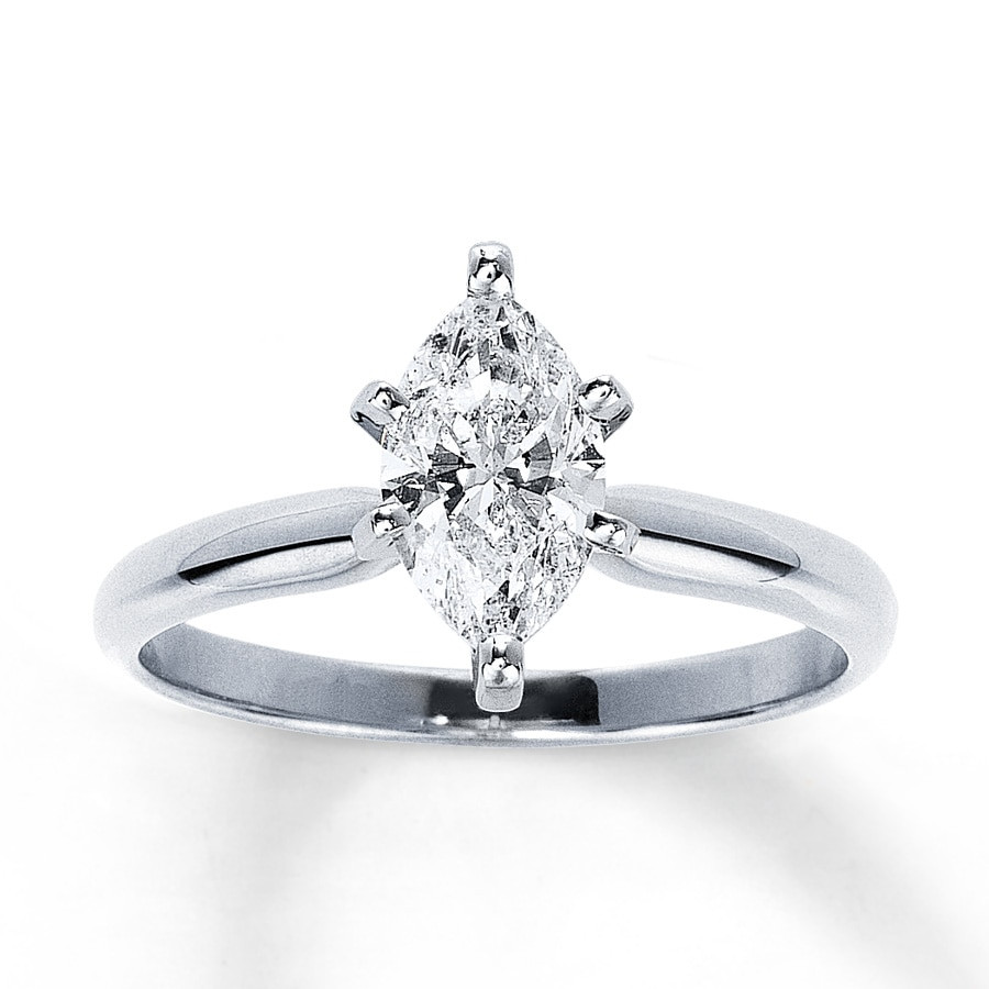 Marquise Diamond Rings
 Certified Diamond Ring 1 carat Marquise 14K White Gold