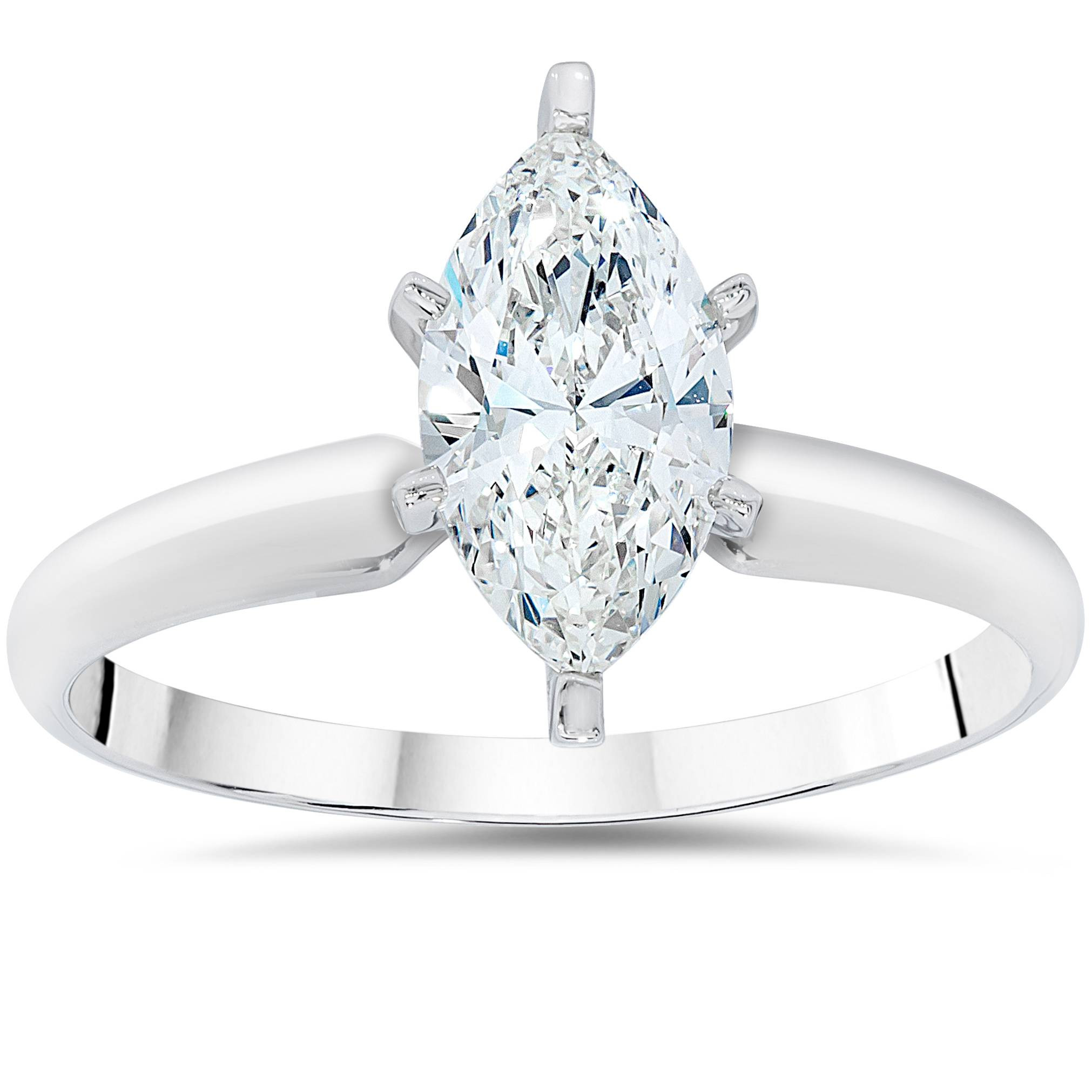 Marquise Diamond Rings
 1ct Solitaire Marquise Enhanced Diamond Engagement Ring