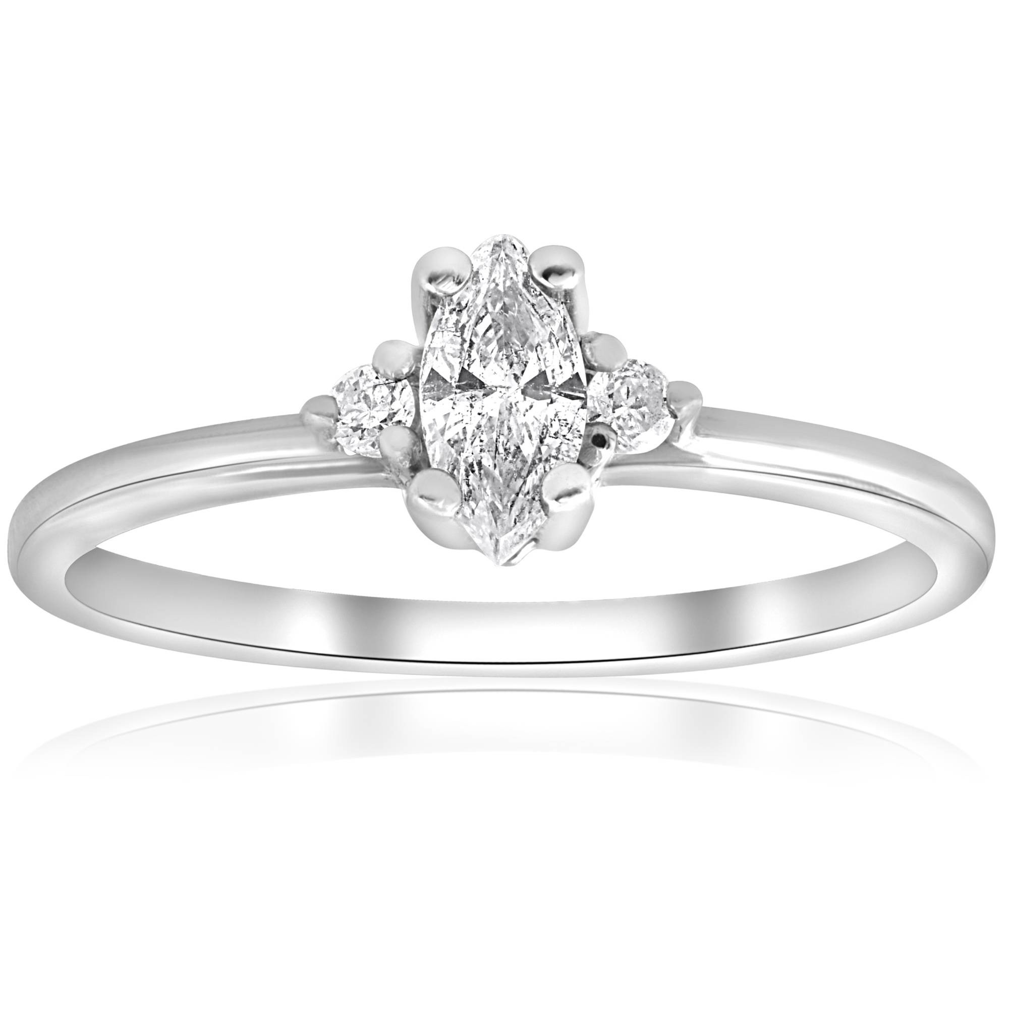 Marquise Diamond Rings
 Marquise Diamond Three Stone Engagement Ring 1 3 ct 10k