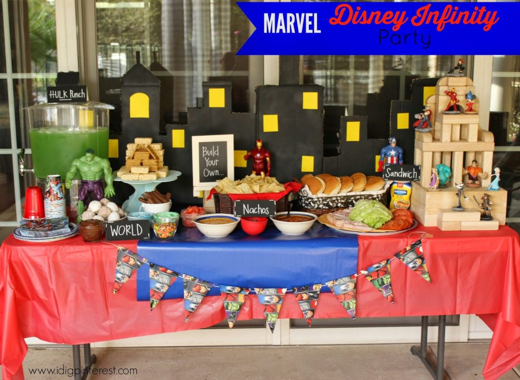 Marvel Birthday Party
 Marvel Disney Infinity Games Party Ideas I Dig Pinterest