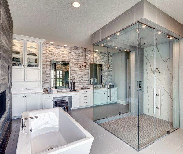Master Bathroom Without Tub
 Spectacular Master Bathrooms That Will Take You Aback