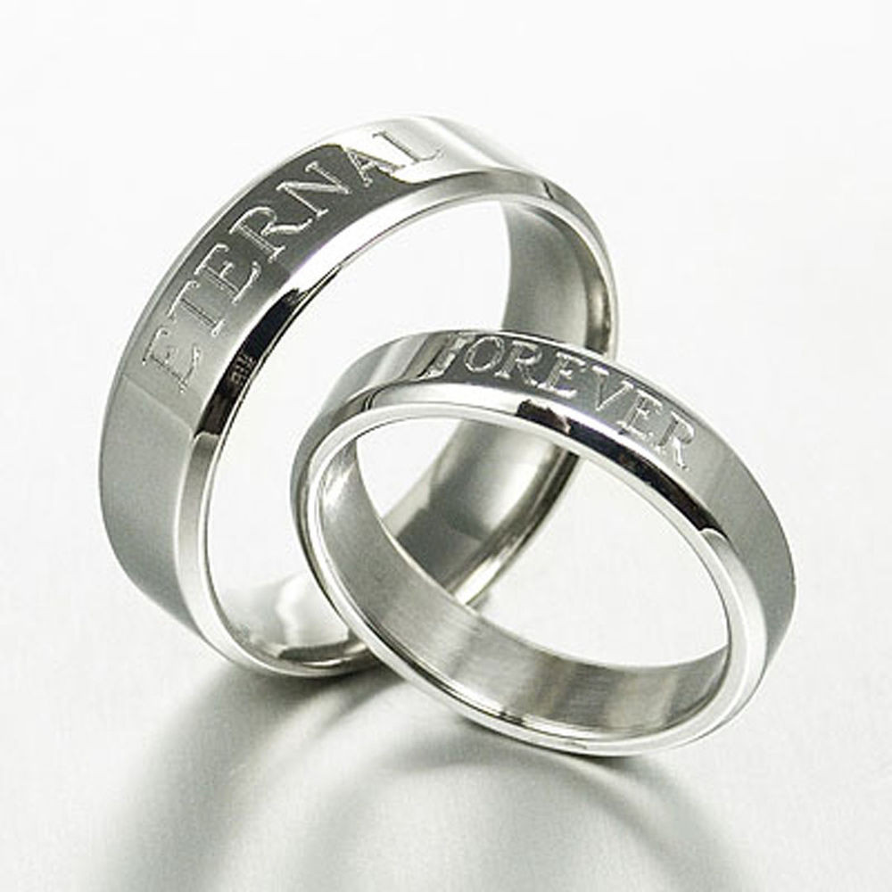 Matching Wedding Band Sets For His And Her
 Personalize His and Her Matching Anniversary Wedding Ring