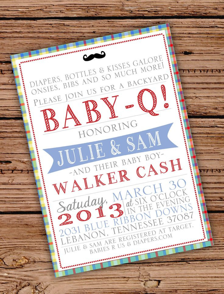 Meet The Baby Party Ideas
 Baby Boy Shower Invitation BabyQ love this idea for baby