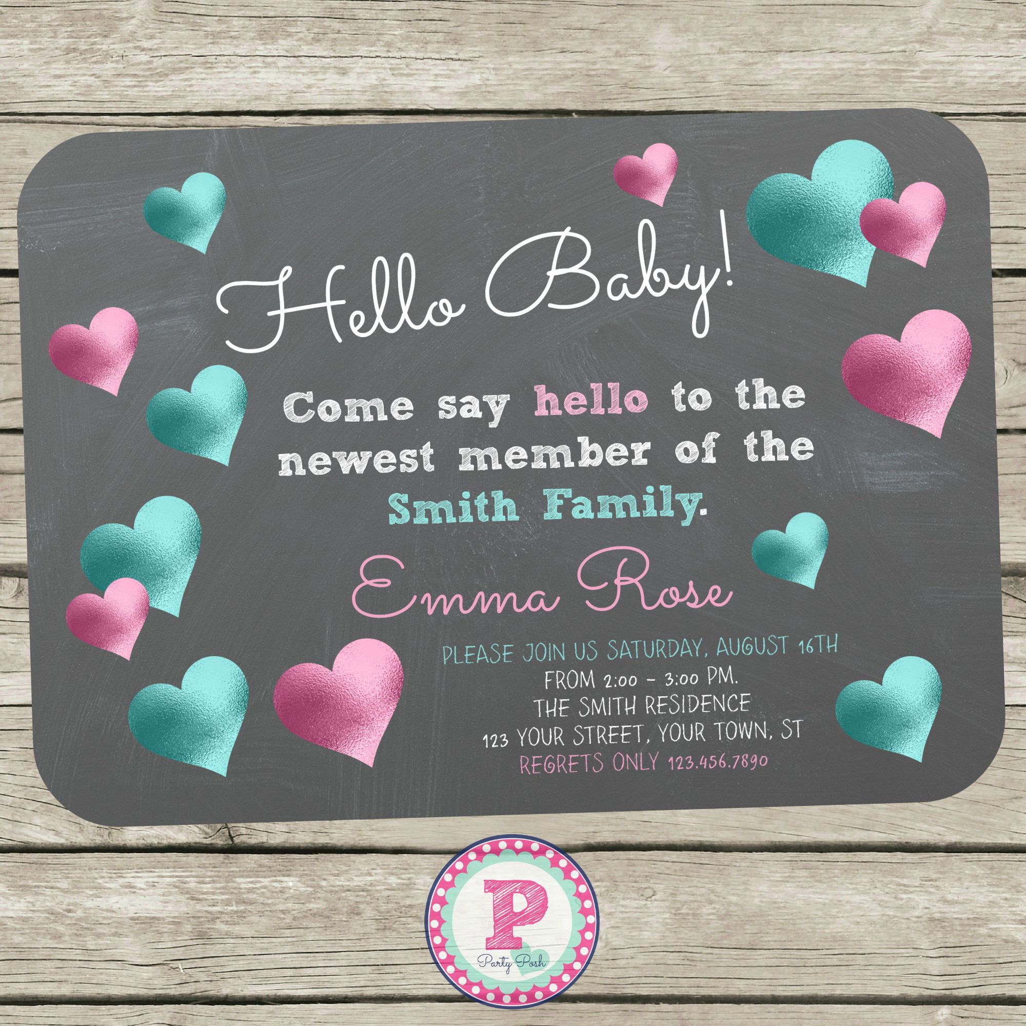 Meet The Baby Party Ideas
 Hello Baby Invitations for a meet the baby party
