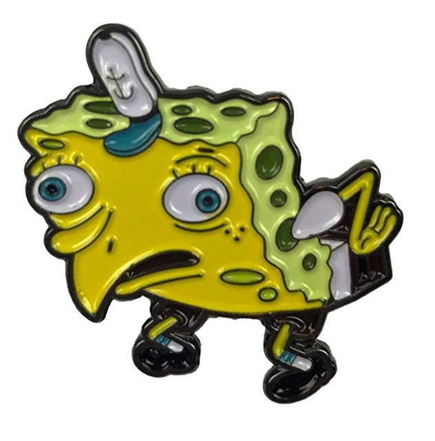 Meme Pins
 SpongeBob Meme Enamel Pin Mocking Sponge Bob Meme Funny