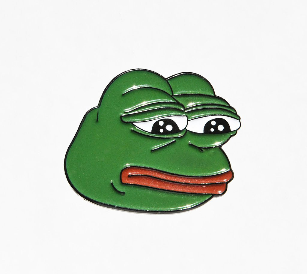 Meme Pins
 Sad Pepe Frog Meme Enamel Pin – Pindependent Pinbacks