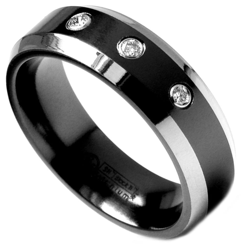 Mens Black Titanium Wedding Rings
 Collection Black Diamond Mens Wedding Bands Black Titanium