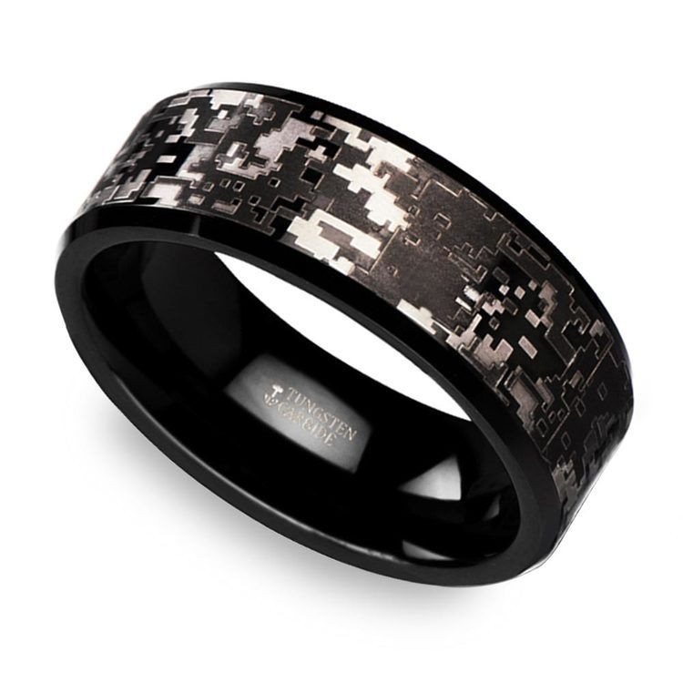 Mens Camo Wedding Rings
 Digital Camo Men s Wedding Ring in Tungsten