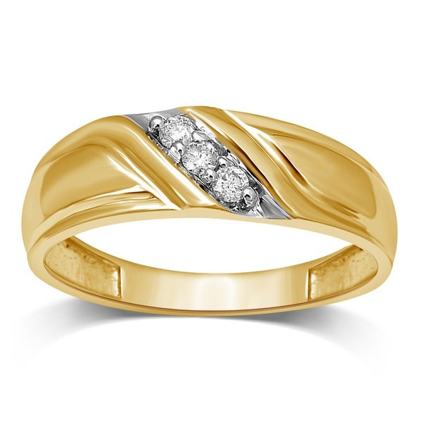 Mens Diamond Wedding Bands Yellow Gold
 Unending Love Men s 10k Yellow Gold 1 10ct TDW Diamond
