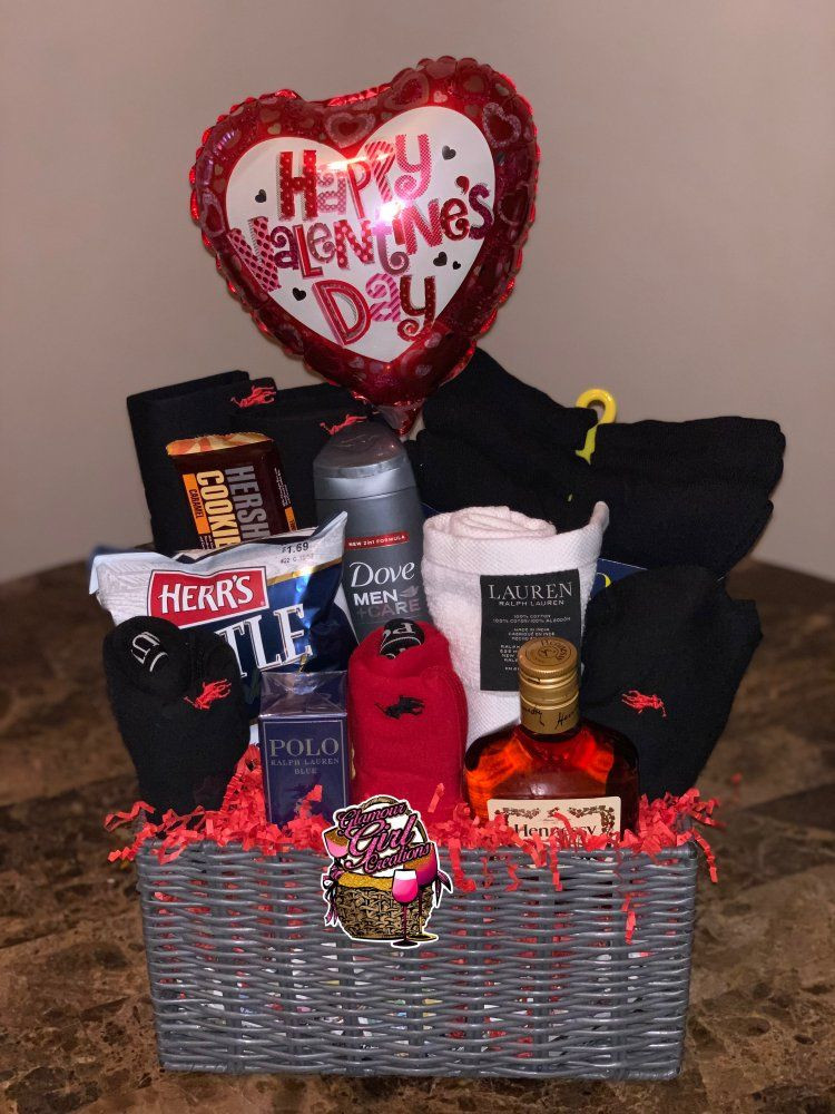 Mens Valentines Gift Basket Ideas
 Image of Small polo basket Gifts