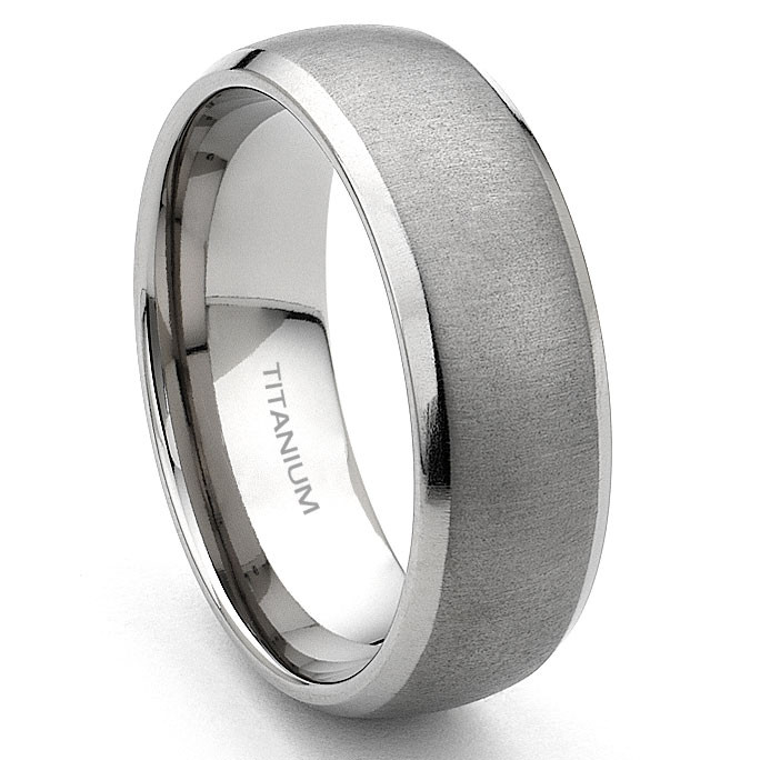 Mens Wedding Bands Titanium
 Titanium 7mm Brushed Men s Wedding Band Ring