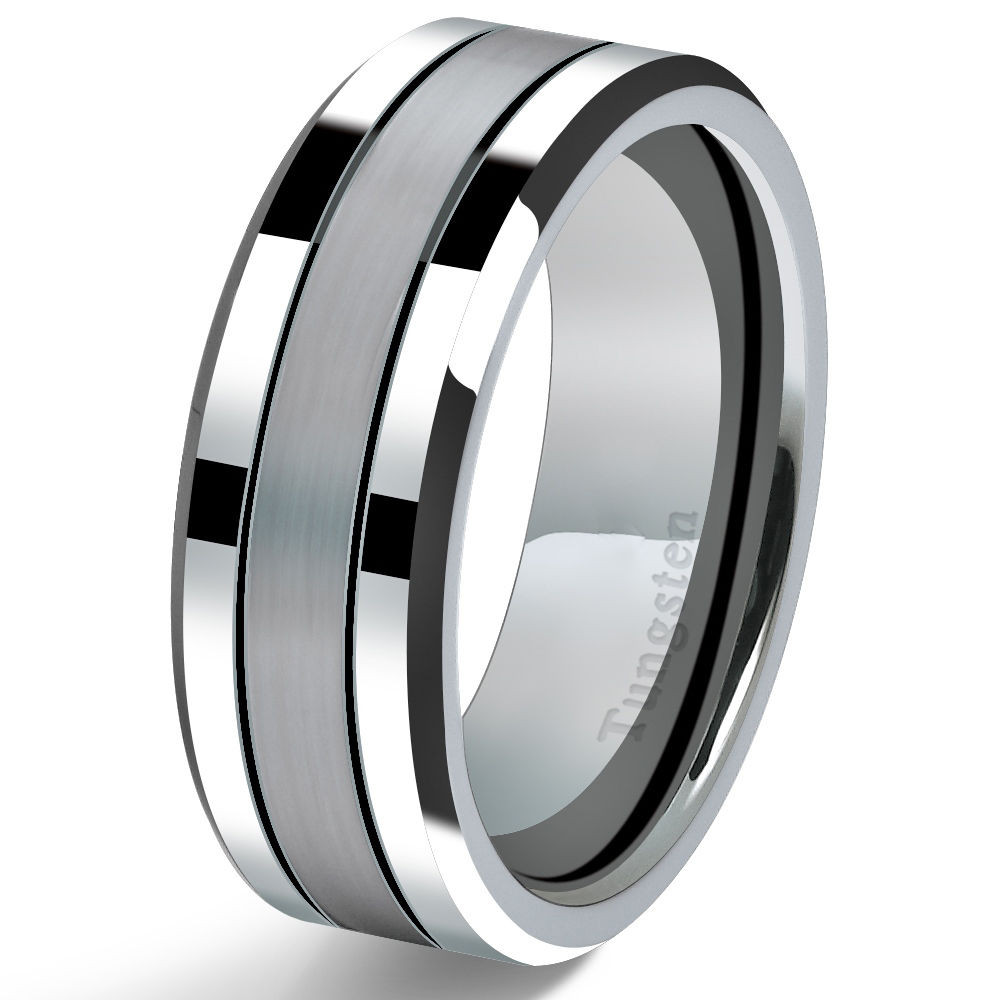 Mens Wedding Bands Tungsten Carbide
 Tungsten Carbide Mens Wedding Band Ring 8mm Modern