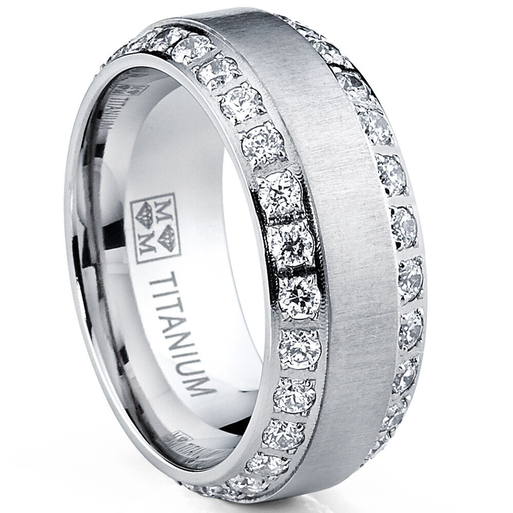 Mens Wedding Bands With Diamonds
 MENS OR WOMENS eternity TITANIUM LCS DIAMOND WEDDING BAND