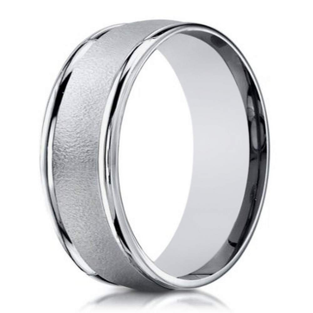 Mens White Gold Wedding Bands
 Designer white gold wedding ring for men 6mm width