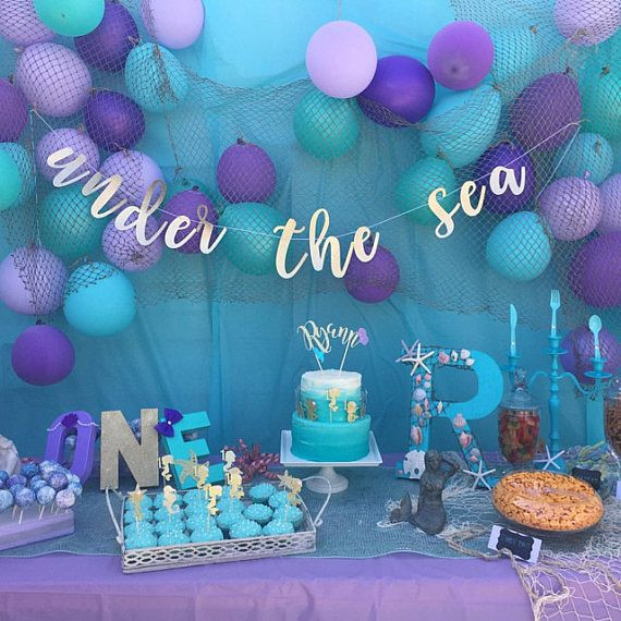 Mermaid Swim Party Ideas
 Under the Sea Party Mermaid Party Sea Party Banner