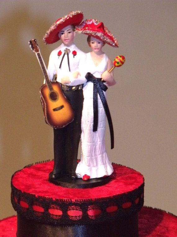 Mexican Wedding Cake Toppers
 Classic Cake Topper Mexican Fiesta Wedding SAMPLE by