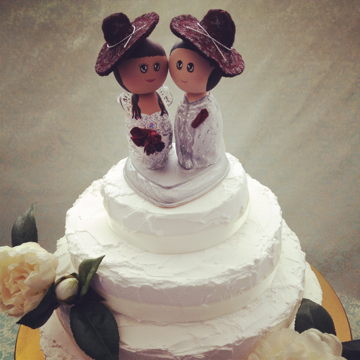 Mexican Wedding Cake Toppers
 DSMeeBee Indian Bride and Mexican Groom Wedding Cake Toppers