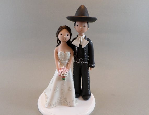 Mexican Wedding Cake Toppers
 Bride & Groom Customized Mexican Wedding Cake Topper