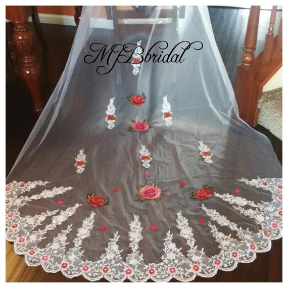 Mexican Wedding Veils
 Traditional wedding veil Cathedral veil Mexican style veil