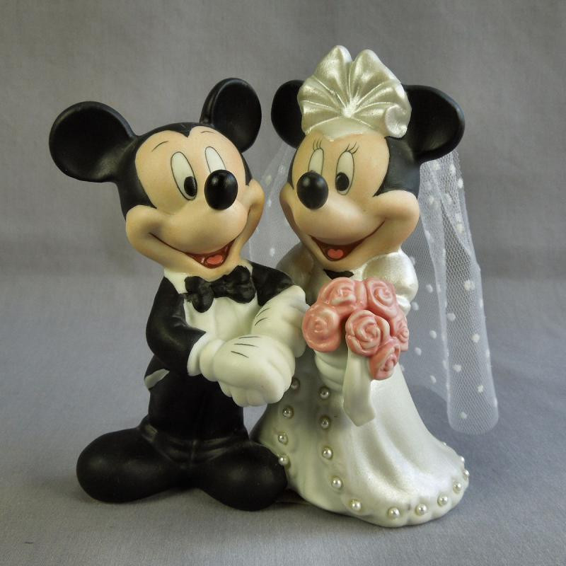 Mickey And Minnie Wedding Cake Topper
 DISNEY MICKEY MINNIE MOUSE CAKE TOPPER FIGURINE BISQUE