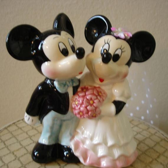 Mickey And Minnie Wedding Cake Topper
 MIckey and Minnie Wedding Cake Topper by ourplace on Etsy