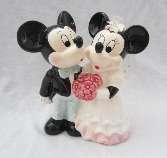 Mickey And Minnie Wedding Cake Topper
 Disney Mickey and Minnie Wedding Cake Topper by plaidpearls