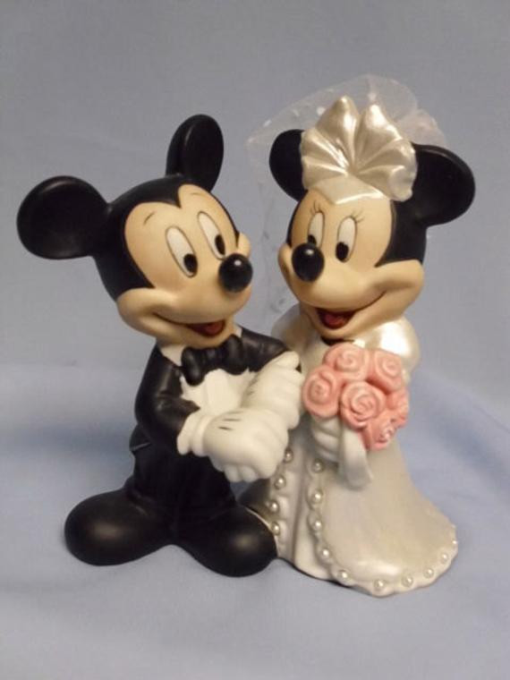 Mickey And Minnie Wedding Cake Topper
 Mickey and Minnie Mouse Wedding Cake Topper