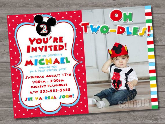 Mickey Mouse Clubhouse Birthday Party Ideas 2 Year Old
 2 Year Old Birthday Invitation Sayings
