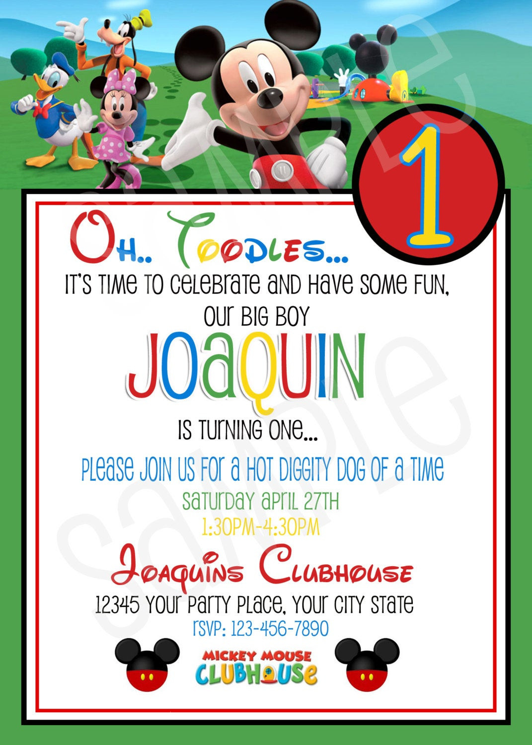 Mickey Mouse Clubhouse Birthday Party Invitations
 Etsy Your place to and sell all things handmade