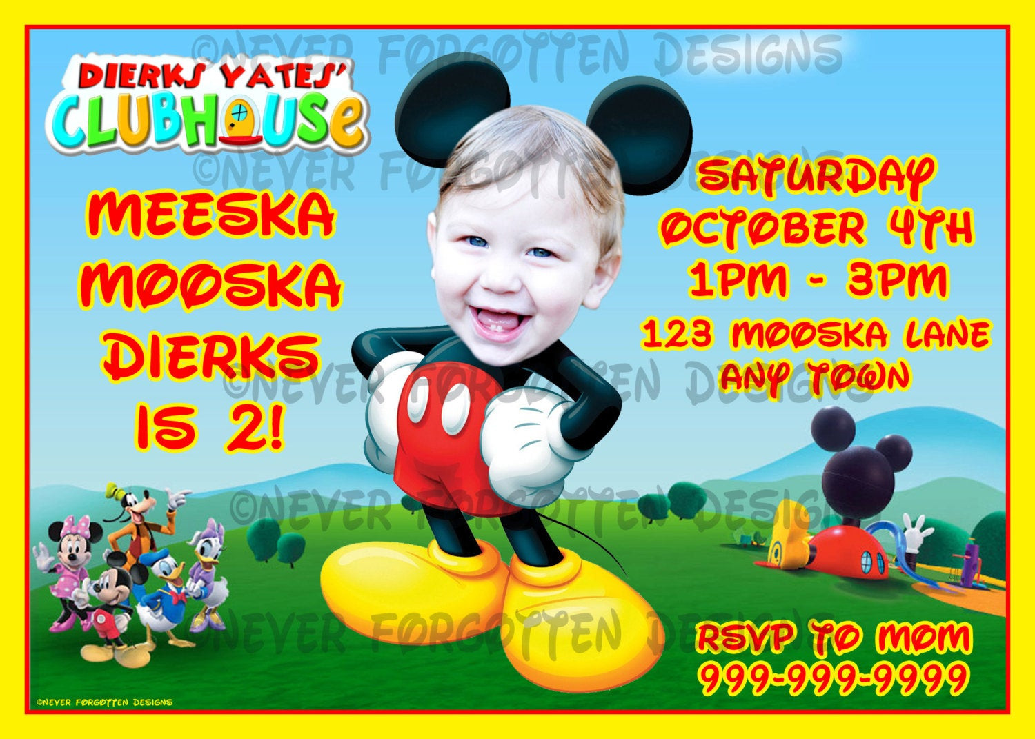Mickey Mouse Clubhouse Birthday Party Invitations
 Unavailable Listing on Etsy