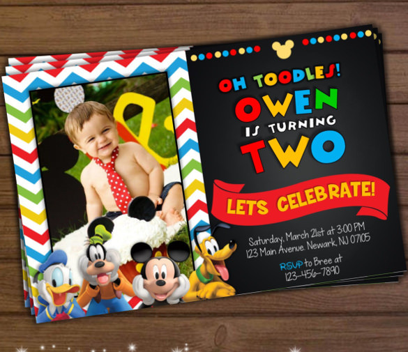 Mickey Mouse Clubhouse Birthday Party Invitations
 Mickey Mouse Invitation Template – 23 Free PSD Vector