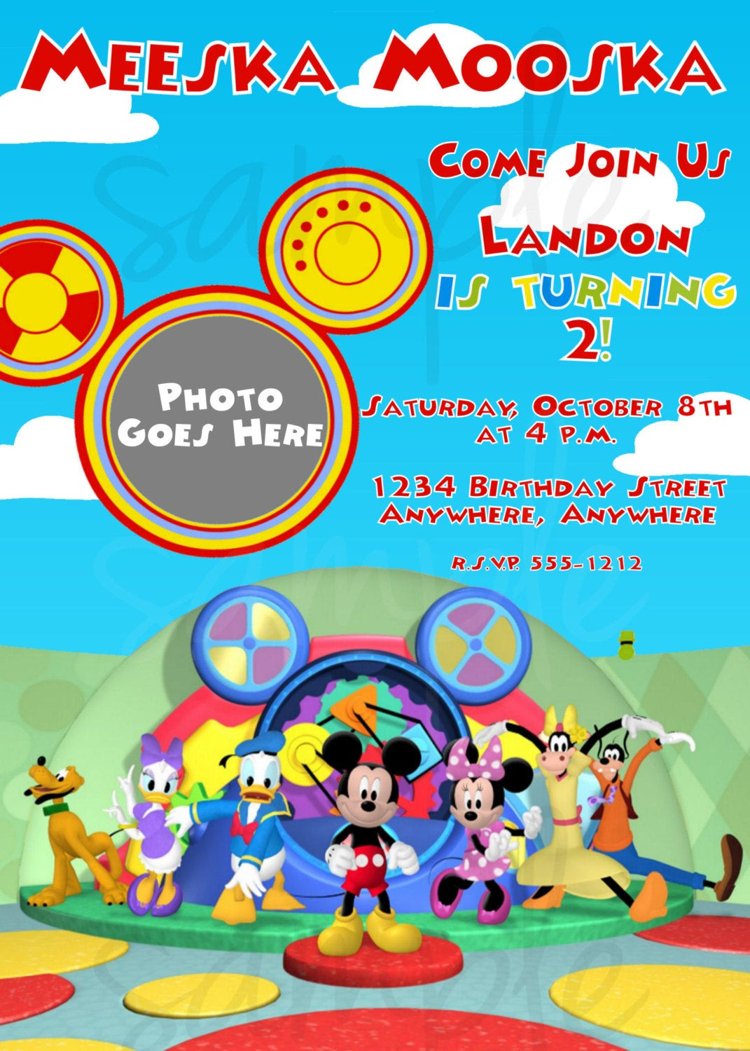 Mickey Mouse Clubhouse Birthday Party Invitations
 Mickey Mouse Clubhouse Birthday Invitation by LoveLifeInvites